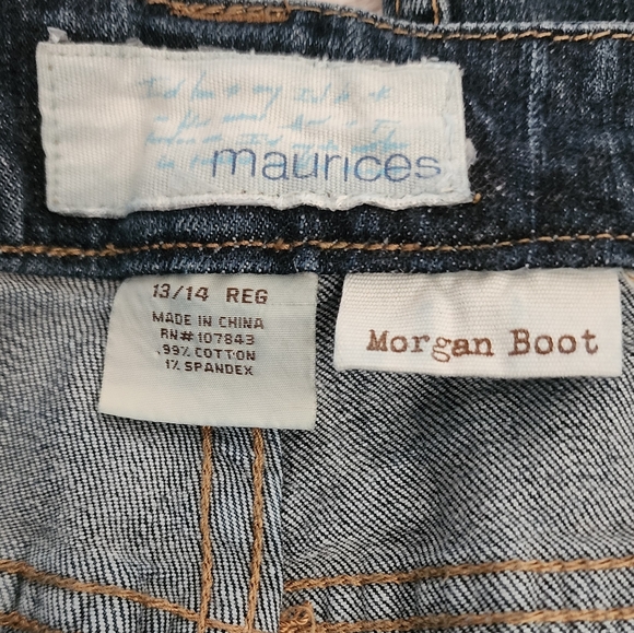 Maurices Morgan Boot Jeans Size 13/14 Regular - Picture 6 of 8